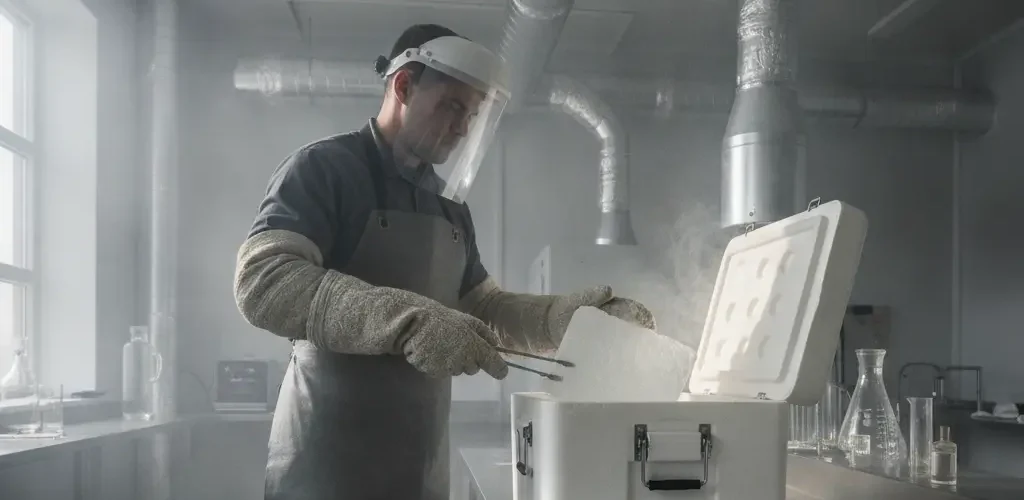 manipuler glace carbonique securite